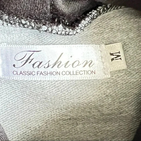 Long  Sport Grey Hoodie Sweater Size M - Picture 6 of 8